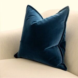 Rachel Zoe Lush Blue Large Velvet Pillow